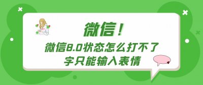 ​微信8.0状态怎么打不了字只能输入表情是怎么回事