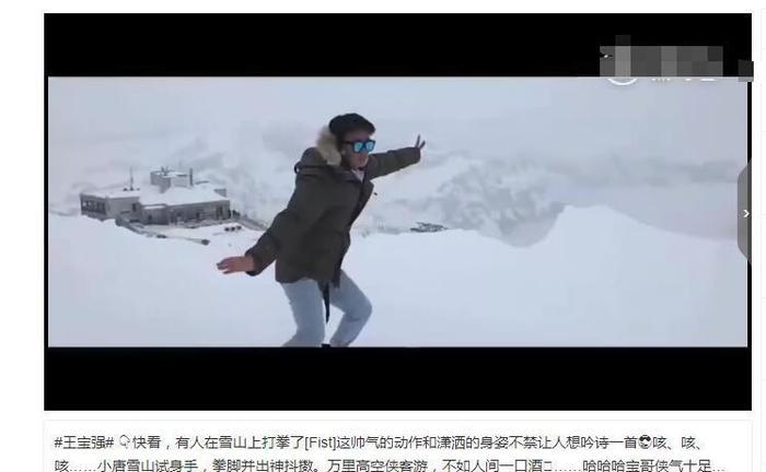 爱情失意电影票房却大卖, 王宝强瑞士雪山开心舞拳被赞“雪山飞