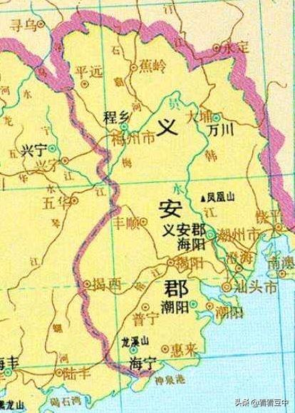 广东潮汕一带的历史地图，带你看这里地名的演变