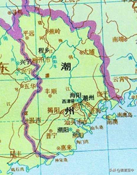 广东潮汕一带的历史地图，带你看这里地名的演变