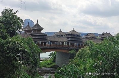 ​柳州环江滨水大道风雨桥，韵味独特建筑美，成为市民打卡地